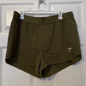 GYMSHARK - green running shorts - size XL